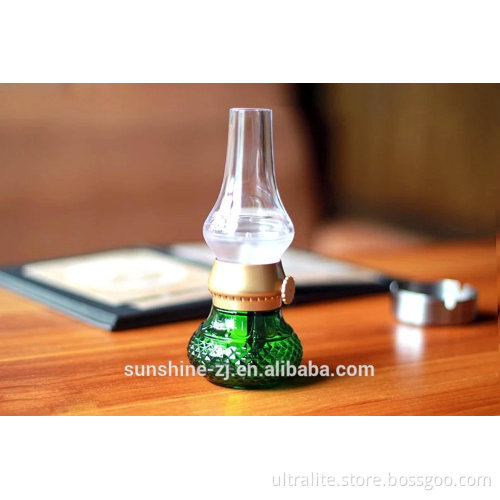 Factory Seller Retro Kerosene Handheld Dimmable Blowing Control LED Night Light